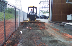 Transformer Explosion at Substation - Surface Soil Above Grounding Grid Removed prior to Treatment with HC2000