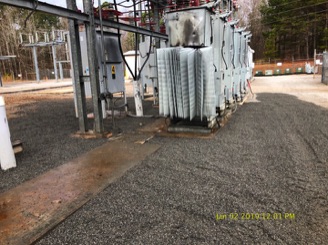 Completed Substation Pad with Clean Gravel