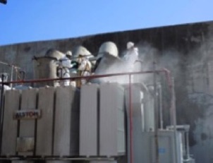 Power Plant Fire Steam Cleaning 