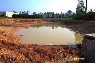 Detention Pond Following HC-2000 Treatment