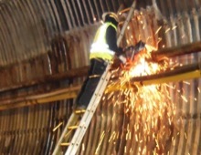 Pipeline Demolition at Railroad Tunnel