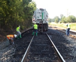 Hi-Rail Vac Truck Coal Cleanup