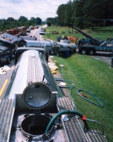 Tanker Rollover Emergency Transfer