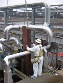 Installation of Weir at Rail Treatment Plant Atlanta Georgia