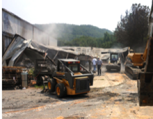 Demolition of Silicone Manufacturing 
Building Fire Atlanta Georgia