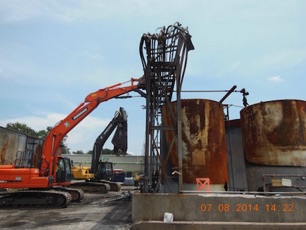 Chemical Tank Farm Demolition after Fire Atlanta Georgia