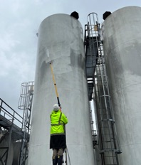 Tank Shell Cleaning at Chemical Bulk Storage Plant