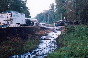 Gasoline Tanker Explosion Cleanup Fort Valley Georgia