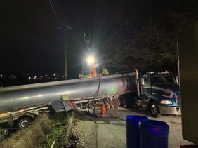 Fuel Tanker Offloaded with Explosion Proof Pump