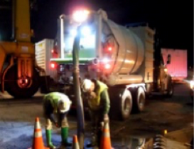 VacuJet Cleaning of Heavy Solids in Wastewater Plant