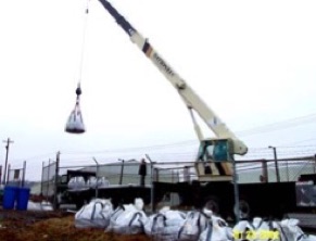 Supersacks Loaded on Flatbed
with Crane Atlanta Georgia